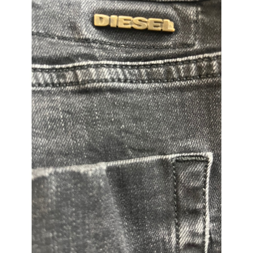 Diesel Tepphar Slim-Carrot Distressed Black Jeans Mens W36 L30 069DV Stretch - Picture 3 of 7